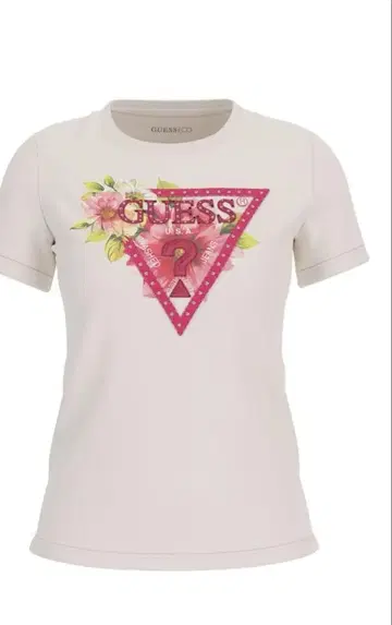 GUESS 플라워 그래픽 반팔 티셔츠 미사용 새상품 XS