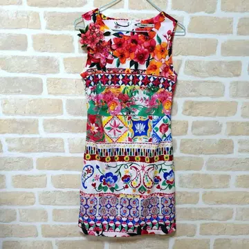 Desigual 꽃무늬 슬리브리스 원피스 36