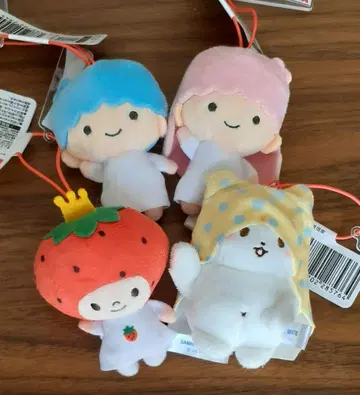 산리오 캐릭터 대상 마스코트 4종 세트 봉제 인형
