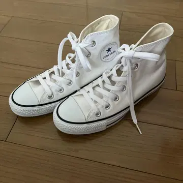 CONVERSE 화이트 하이컷 스니커즈
