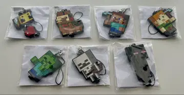 Minecraft 두근두근 BOX 연결 러버 스트랩 7종 세트
