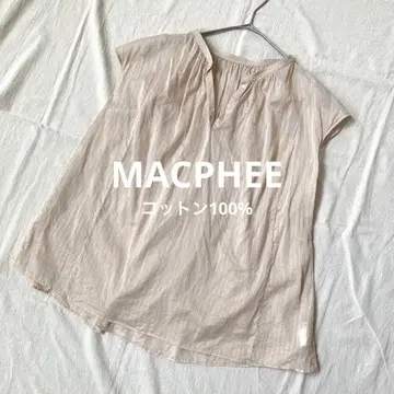 MACPHEE 맥피 베이지 반팔 S 스키퍼 시어 면100%