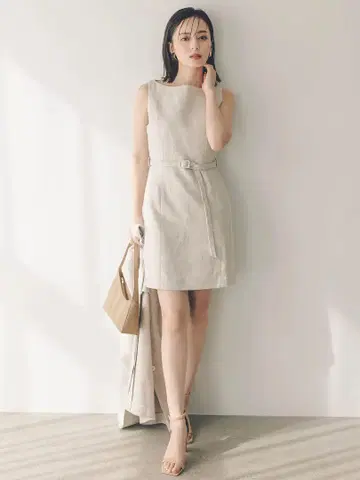 anuans 린넨 박스 미니 원피스 S 사이즈
