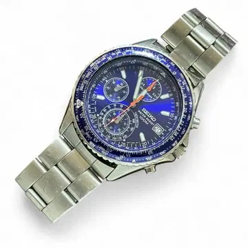 작동 SEIKO 크로노그래프 V657-8120 남성용 쿼츠 하자품