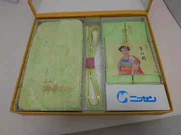 순수 실크 오비, 허리띠, 카라 세트, 쇼와 레트로