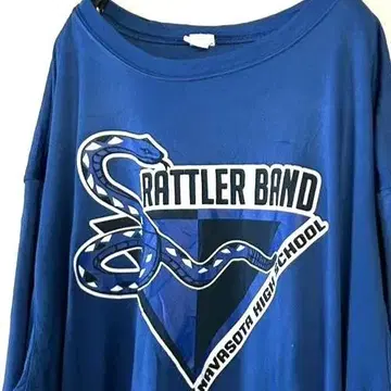 스포츠 테크 뱀 스네이크 RATTLER 밴딩 티셔츠 XL 블루 구제 의류