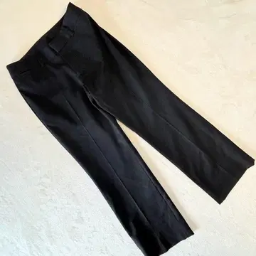 LES MUES 슬랙스 팬츠 100% 모직 블랙 비즈니스 포멀 M