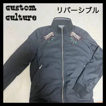 custom culture 리버서블 블루종 스카잔 스컬