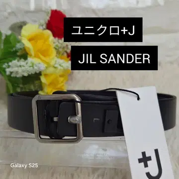 미사용 새상품 유니클로+J 콜라보 질 샌더 블랙 가죽 벨트