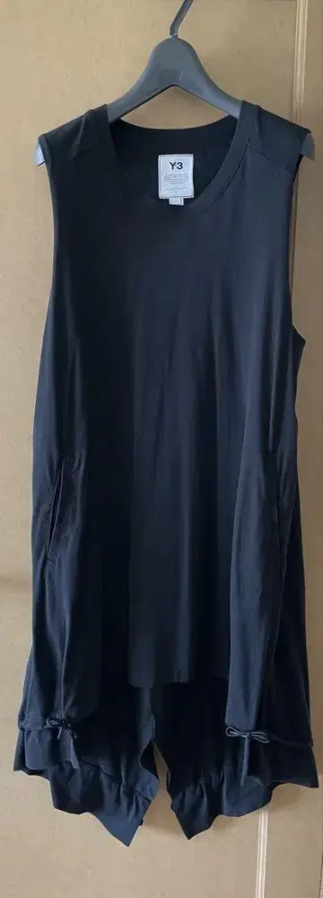 Y-3 블랙 슬리브리스 원피스 L/G