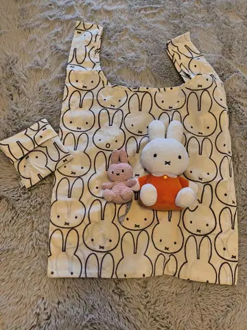 미피 봉제 인형과 에코백 세트