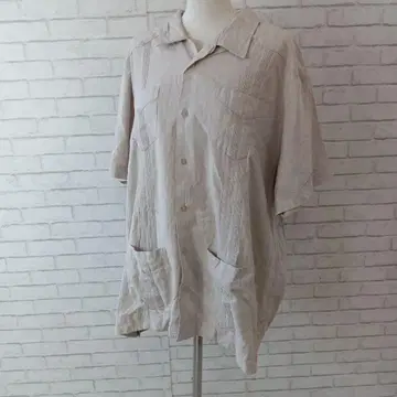 6.20 a51 몬테카를로 린넨 블렌드 쿠바 셔츠 XL