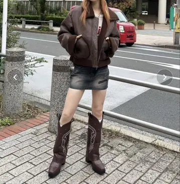 브라운 봄버 자켓 M 사이즈 상당