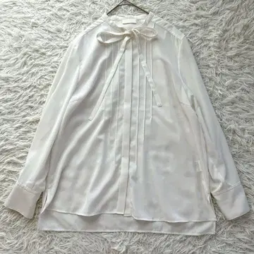 보르지 클리어 데신보타이 블라우스 화이트 사이즈 36