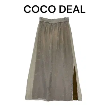 COCO DEAL 여성용 롱 스커트 시어 새틴 M
