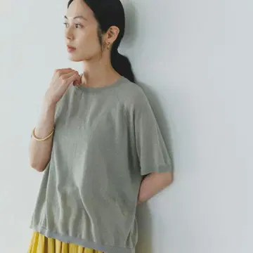 새상품 그레이 반팔 상의 심플