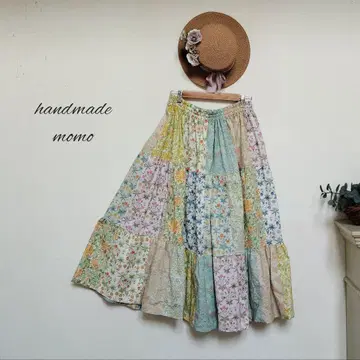 handmade 윌리엄 모리스 패치워크 캉캉 스커트 free