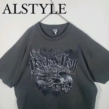 ALSTYLE 락 앤 롤 티셔츠 L 사이즈 다크 그레이