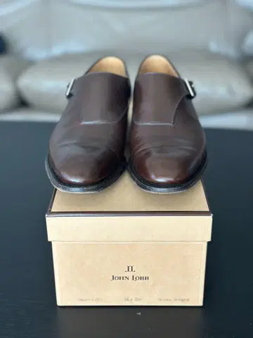 JOHN LOBB 브라운 몬크 스트랩 가죽 신발