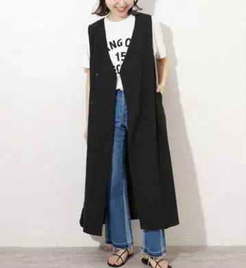 새상품급 JOURNAL STANDARD 스트레치 더블 버튼 점퍼 스커트