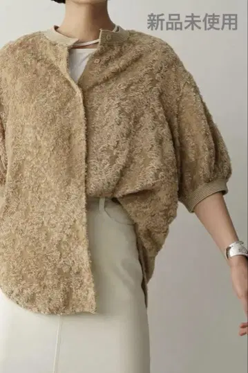 클라네 FRINGE HALF SLEEVE CARDIGAN