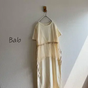 Bab 얇은 명주 그물 도킹 맨투맨 원피스 K89