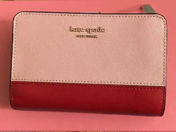 kate spade 케이트 스페이드 두겹 지갑 핑크/레드