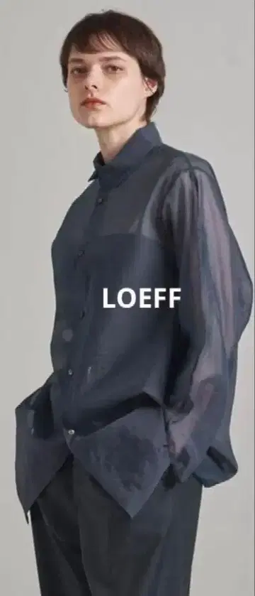 LOEFF 로에프 시어 셔츠 오간자 셔츠