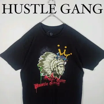 HUSTLE GANG 인디언 헤드 티셔츠 L