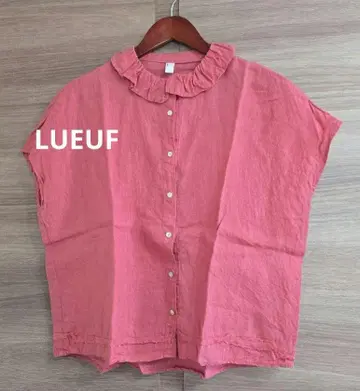 루프 LUEUF 프릴 반팔 블라우스