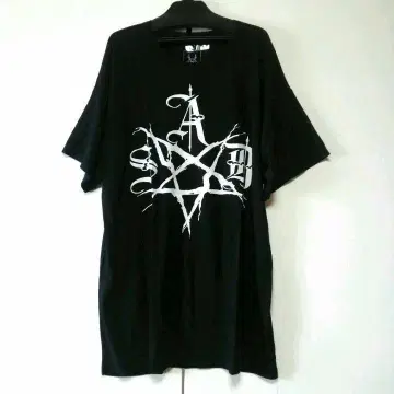 쿠로유메 키요하루 블랙 M PENTAGRAM BIG 티셔츠 SADS 사즈