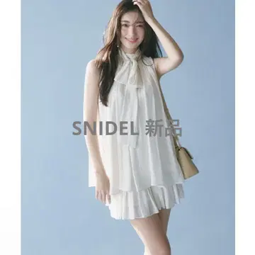 최저가 SNIDEL 아메스리 개더 블라우스 세트