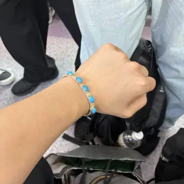 터콰이즈 블루 실버 팔찌
