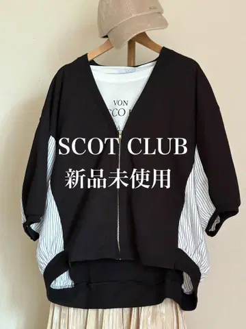 미사용 새상품 SCOTCLUB FLAVOR 앞 지퍼 반팔 겉옷
