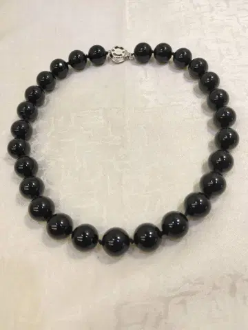 블랙 스톤 목걸이 약 40cm