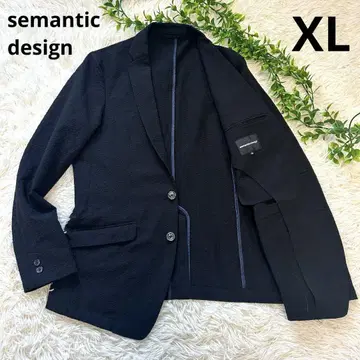 semantic design 시어서커 테일러드 자켓 XL 블랙