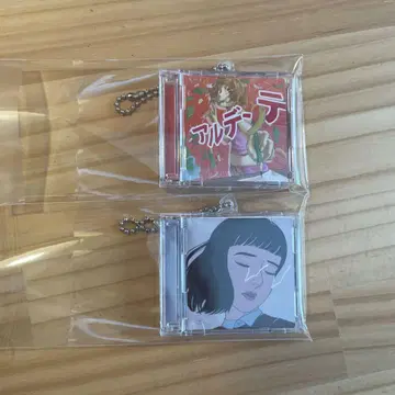 마카로니 연필 회장 한정 가챠 미니어처 CD풍 키링