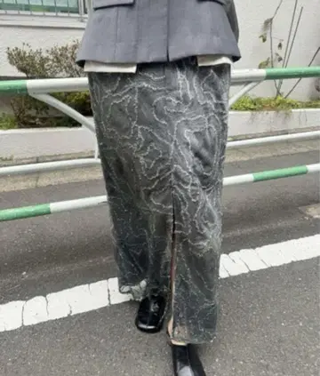 Ameri RIPPLE SHAGGY ART SKIRT 미사용