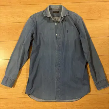 MACKINTOSH 데님 블루 버튼 셔츠 M