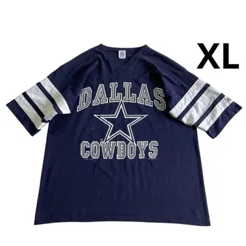 90s USA제 LOGO 7 Cowboys 풋볼 티셔츠 네이비 XL