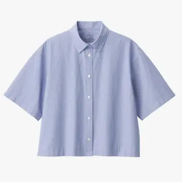 MUJI 빅 사이즈 XL/여성용 레귤러 카라 반팔 셔츠