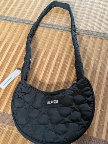 ALL STAR 퀼팅 숄더백 블랙