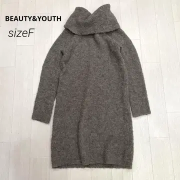 BEAUTY&YOUTH 울 소프트 터틀 니트 원피스