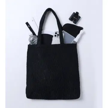 MURUA mumu 로고 토트백 블랙