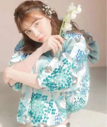 Dita 디타 성인용 유카타 불꽃축제 미나토의 여름 수국