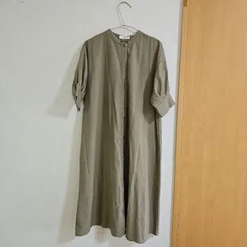 Samansa Mos2 카키 셔츠 원피스 반팔