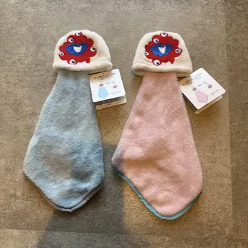 미아쿠미아쿠 루프 타월 워시 타월 파랑 핑크