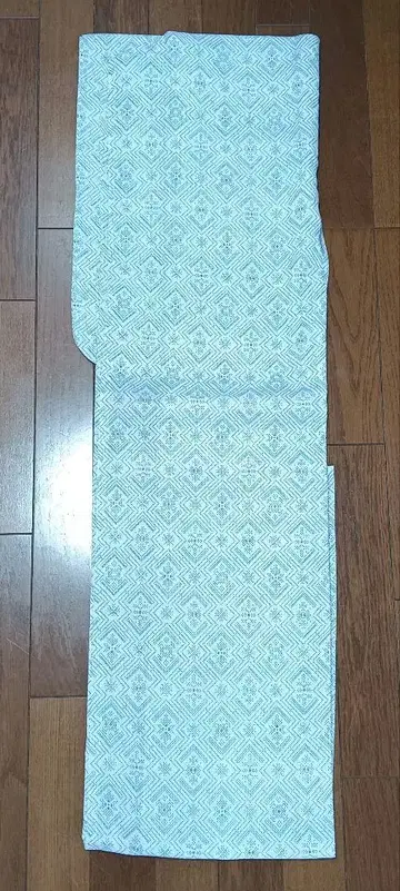 단이 기모노 여름 스카이블루 블루 화이트 심플 기하학 패턴