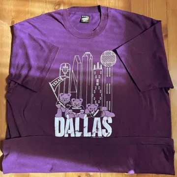 데드 90s USA제 싱글 블랙 택 NBA 공식 티셔츠 보라색 2XL