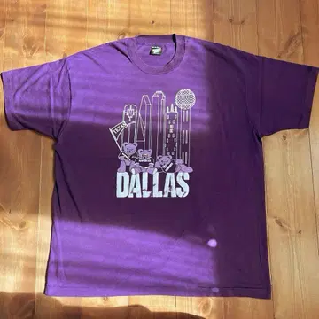데드 90s USA제 싱글 블랙 택 NBA 공식 티셔츠 보라색 2XL